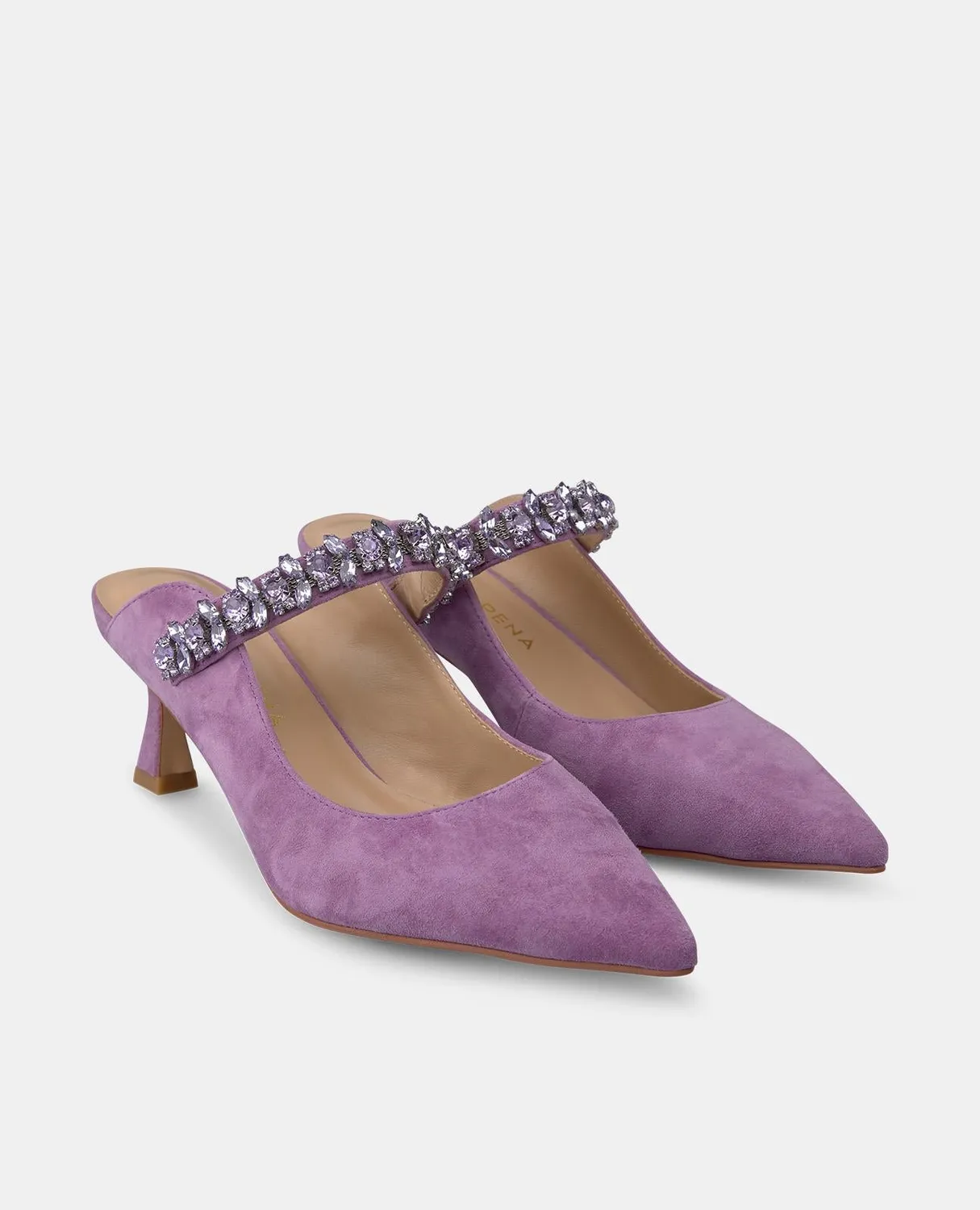 Alma en Pena V250652 mules violet strass talon 6 cm
