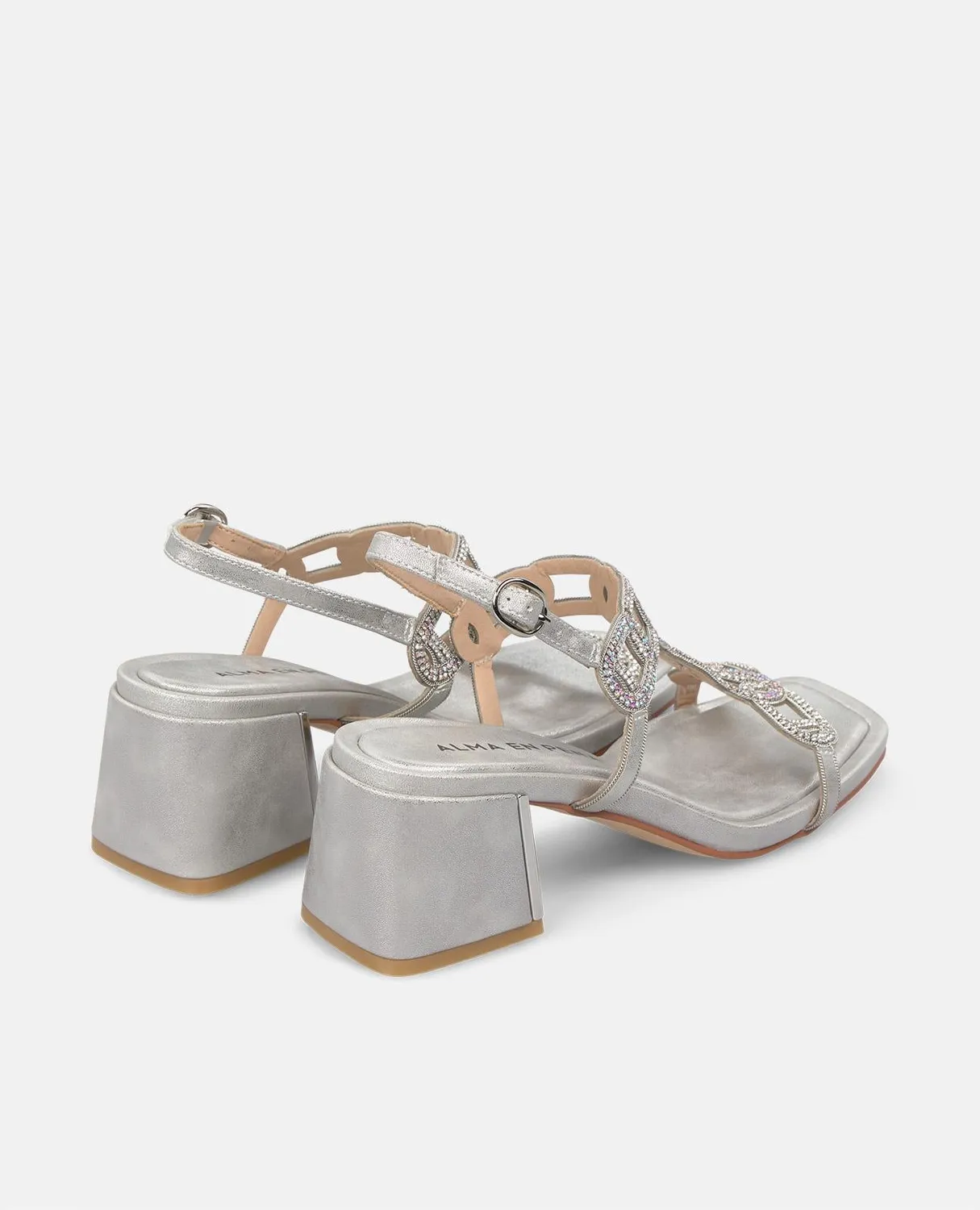 Alma en Pena V2550941 sandales argent strass talon 6 cm