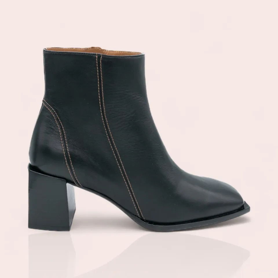 Karine Arabian SURREY bottine noire cuir talon 55 mm