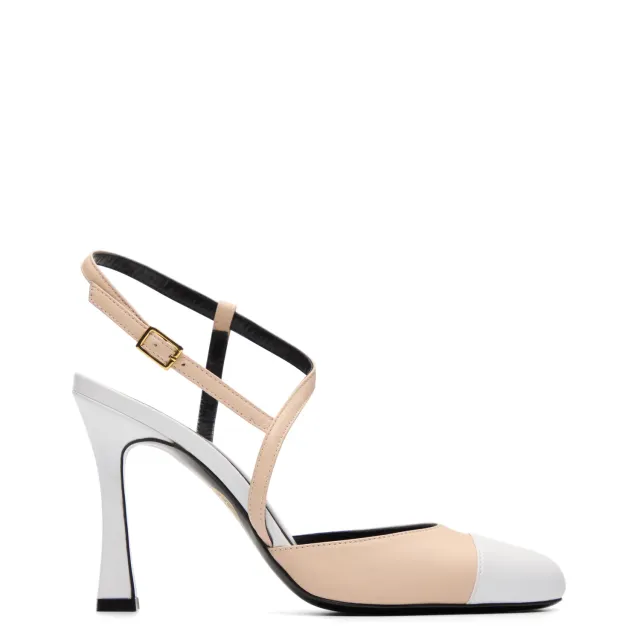 Maison Ernest Ariane 95 sandales beige blanc cuir nappa
