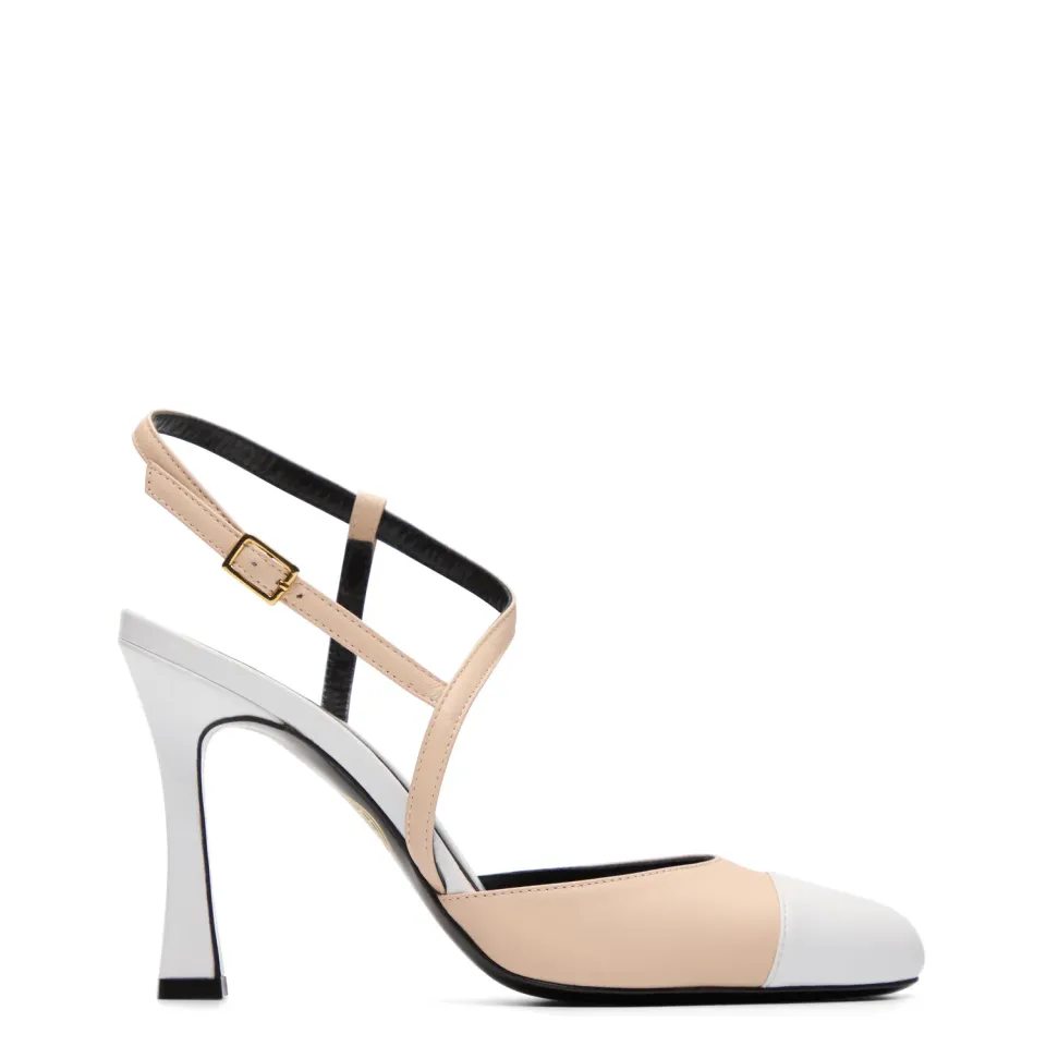 Maison Ernest Ariane 95 sandales beige blanc cuir nappa