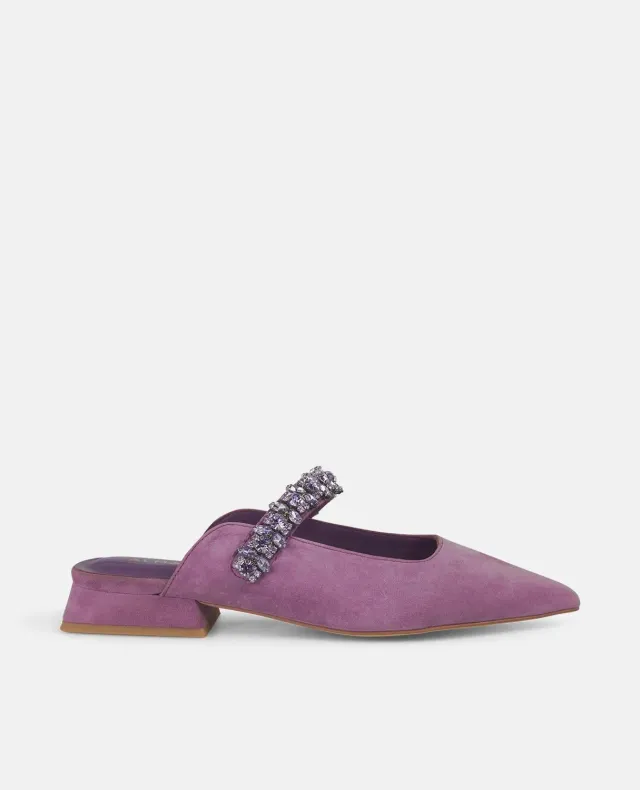 Alma en Pena V250491 mules violettes strass