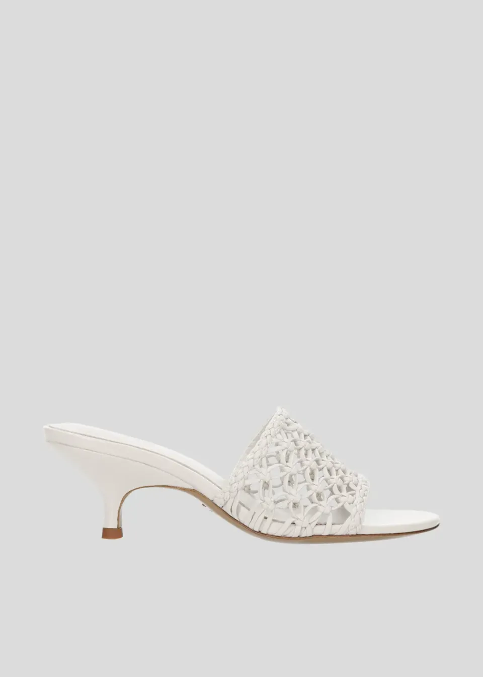 Lola Cruz Gara 55 mules blanc talon 5,5 cm