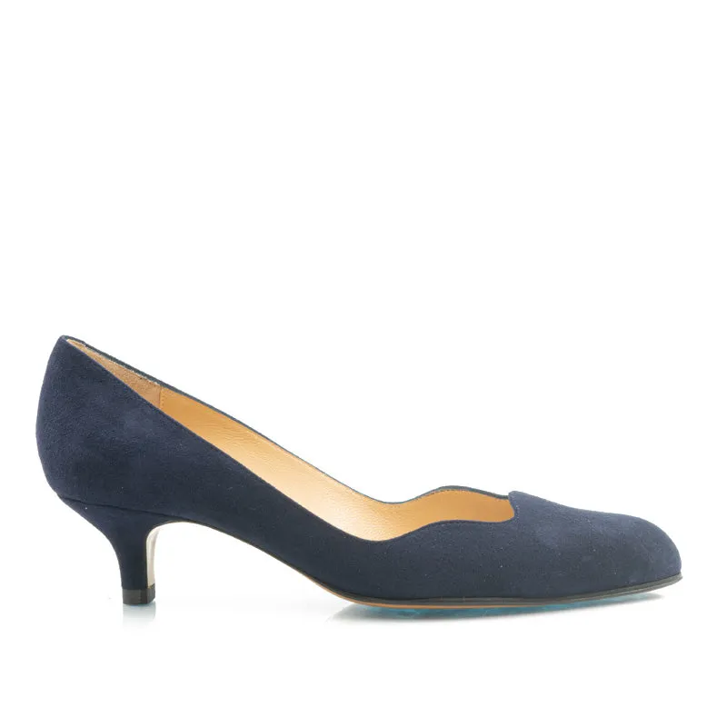 Bégum Paris Ketchup escarpin bleu marine velours 35 mm