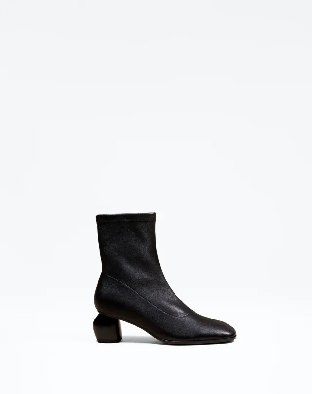 Mi/Mai Rasmus Low Black Lamb bottines cuir stretch 5cm