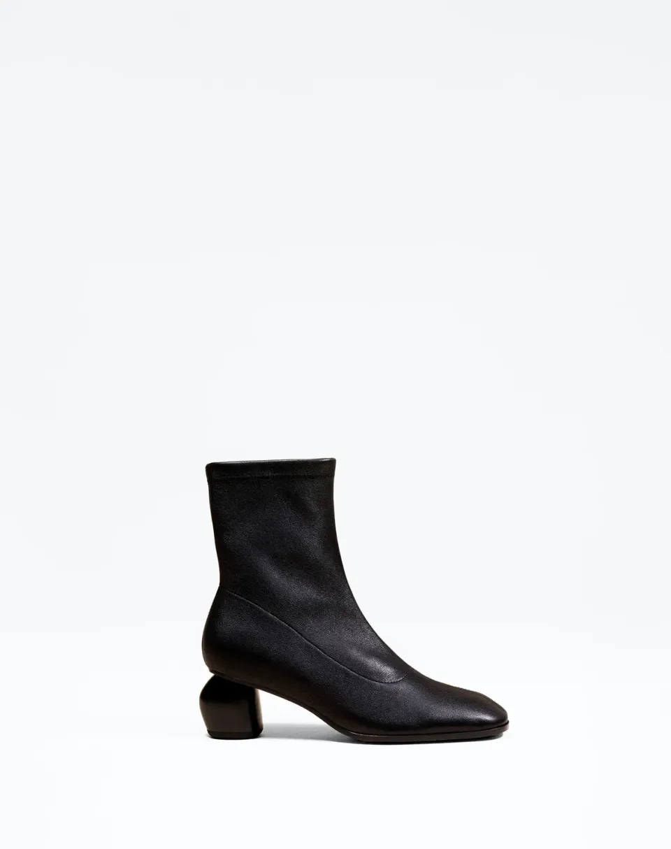 Mi/Mai Rasmus Low Black Lamb bottines cuir stretch 5cm