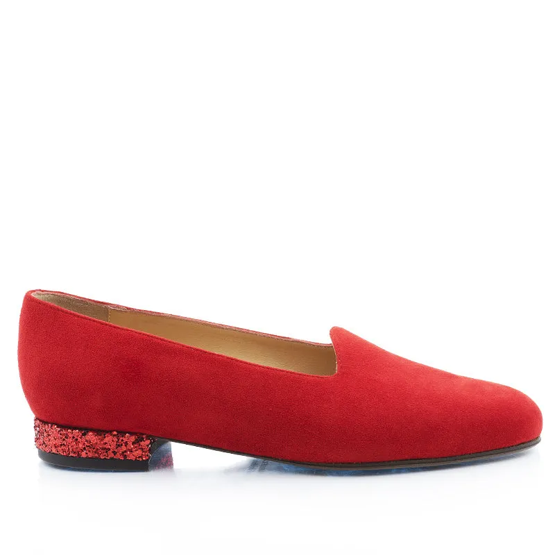 Bégum Paris Dufy escarpins velours rouge talon 2 cm