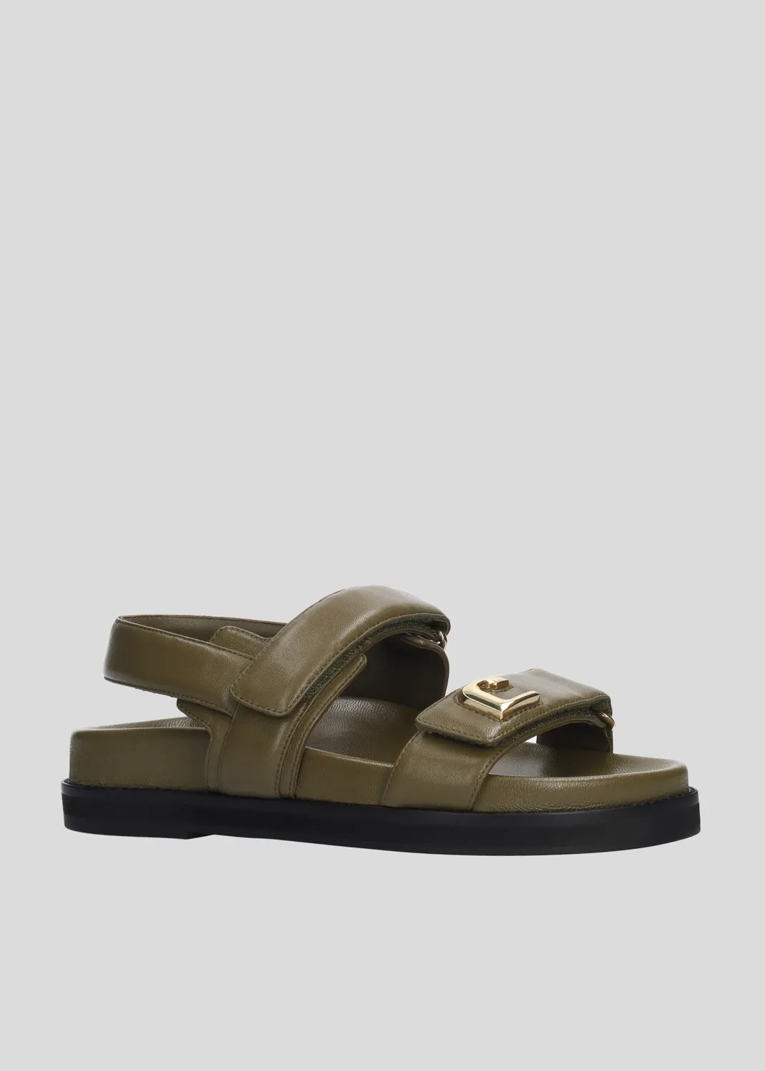 Lola Cruz Lola sandales plates vert kaki