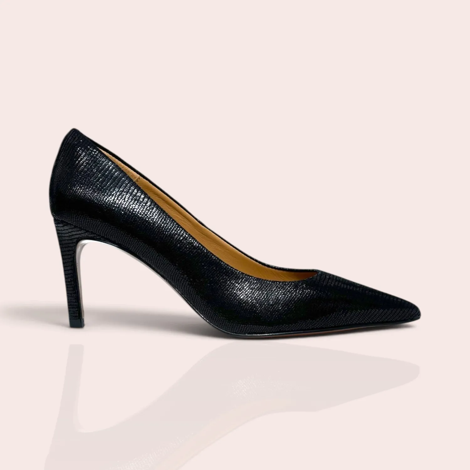 Karine Arabian Fernanda escarpin noir cuir talon 65mm