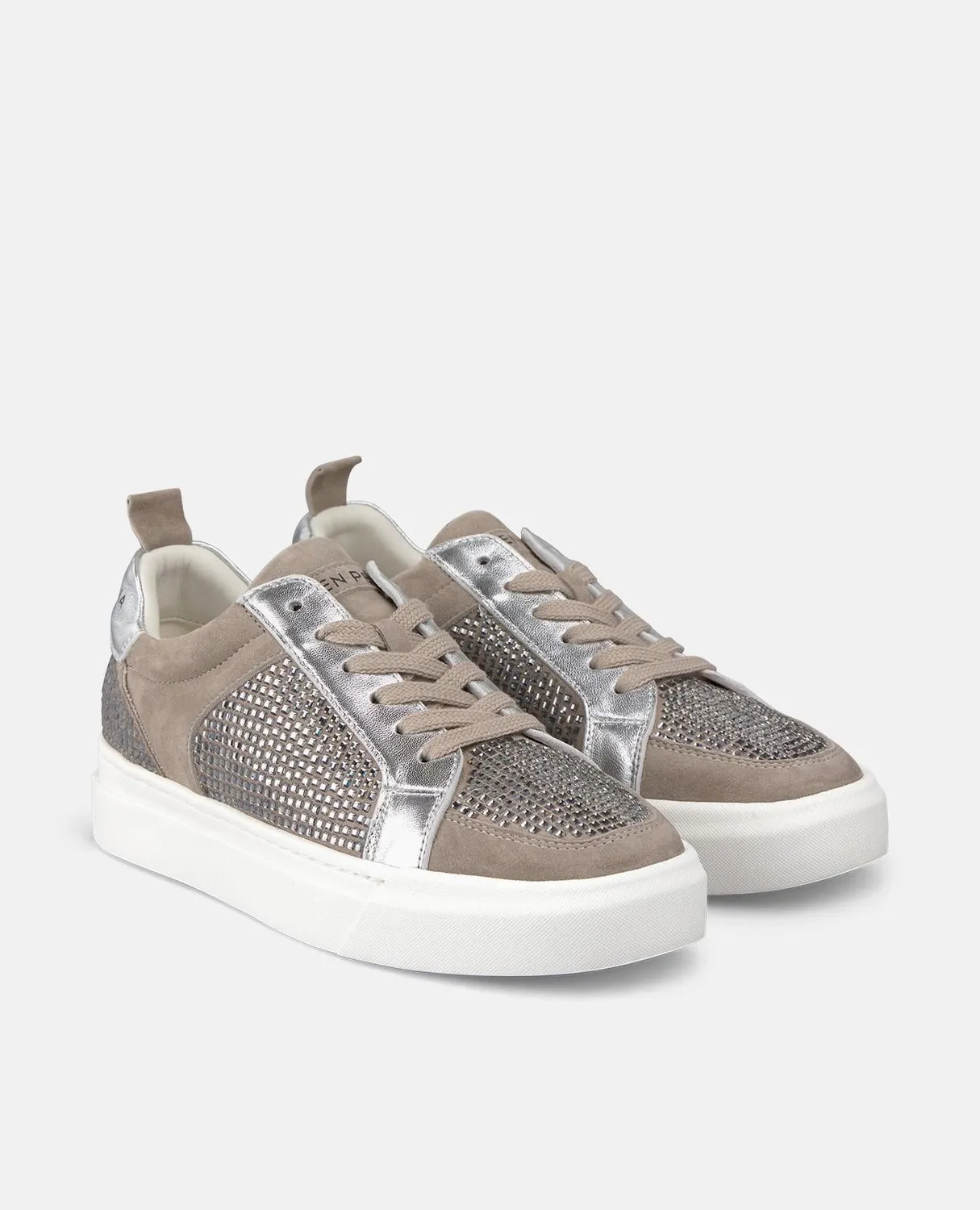 Alma en Pena I251556 baskets taupe strass plateforme