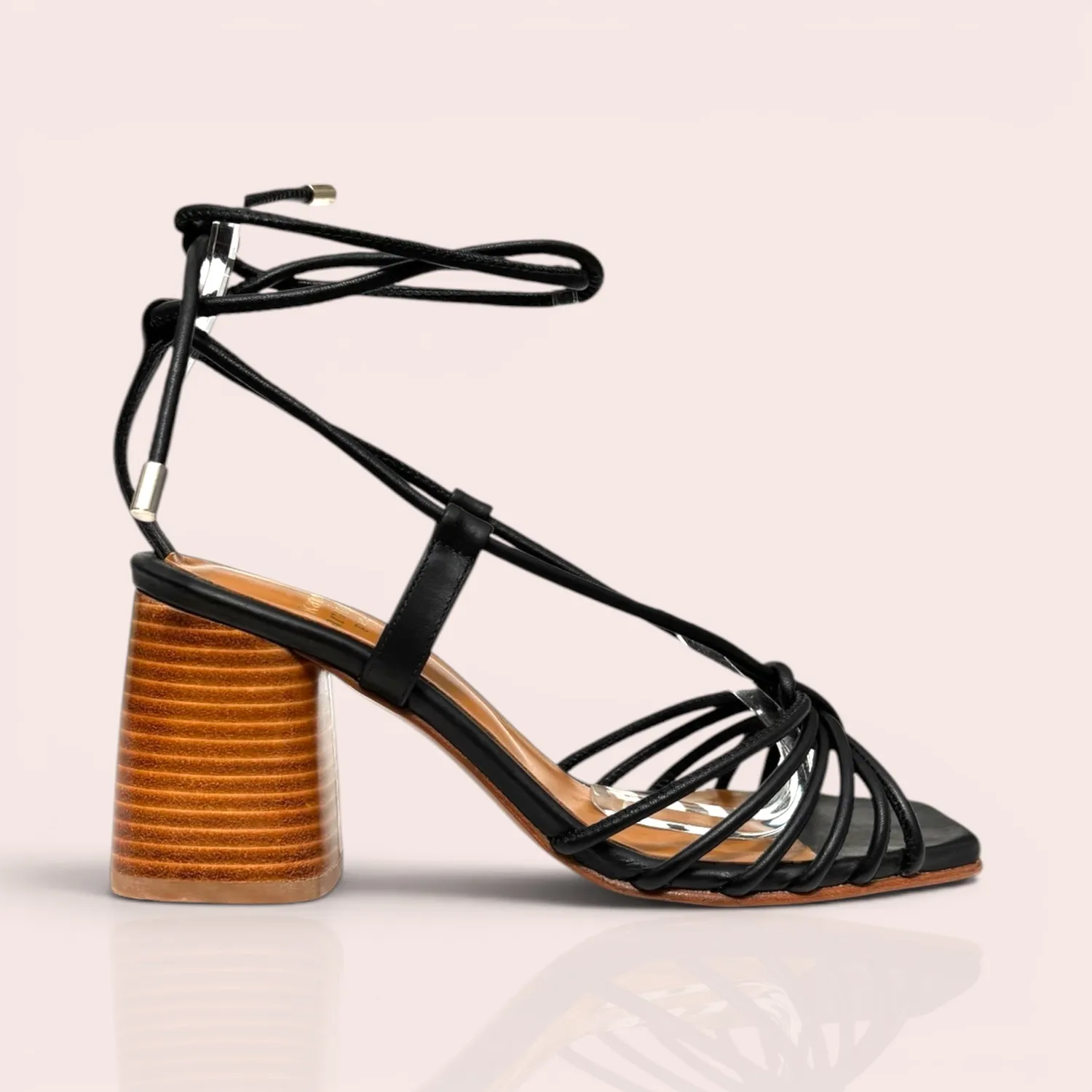 Karine Arabian Salina sandales cuir talon stable 80 mm