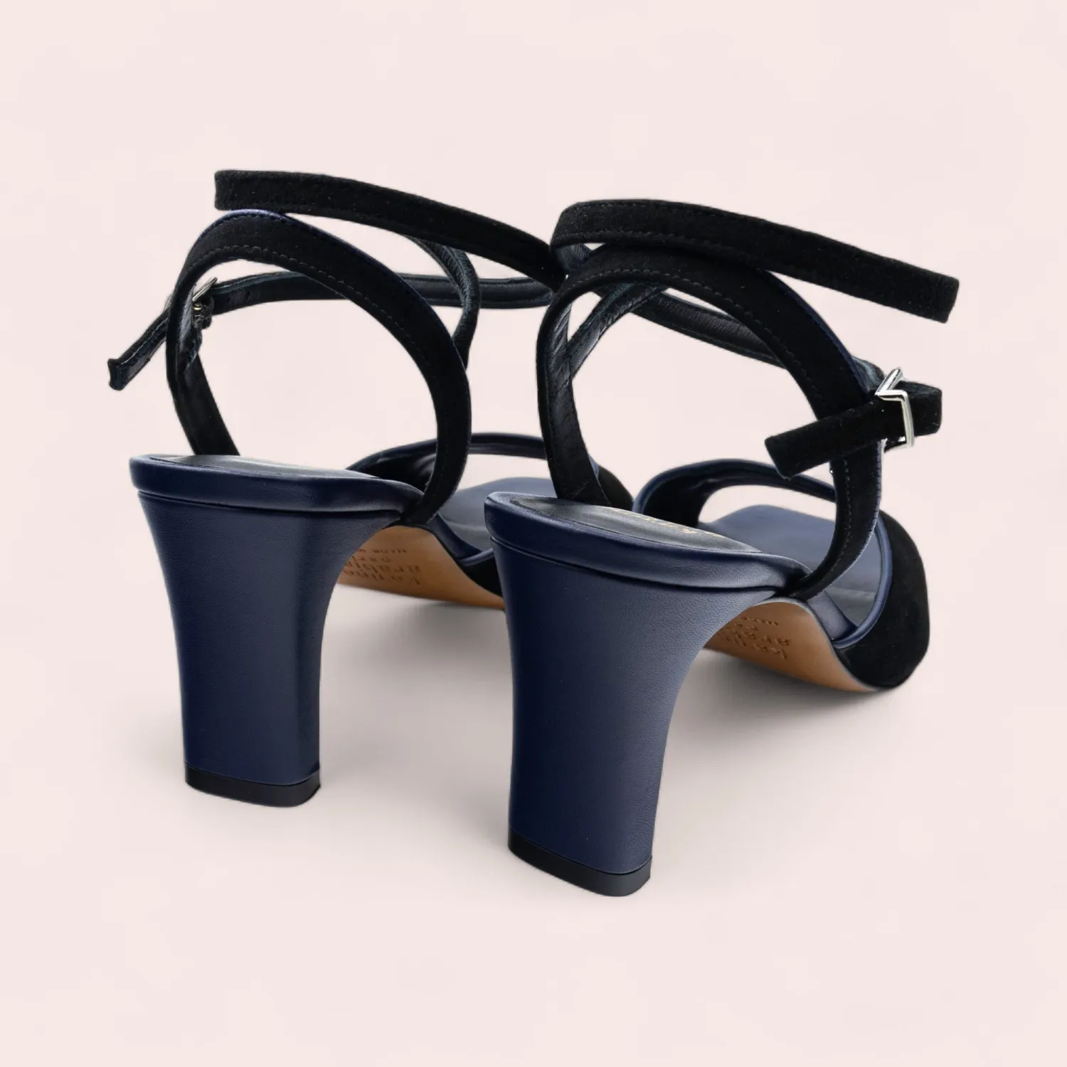 Karine Arabian Milonga sandales cuir talon 70 mm noir