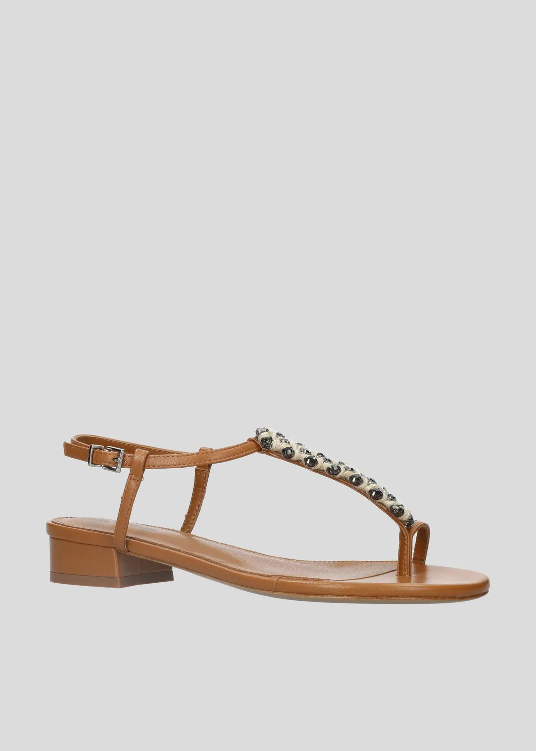 Lola Cruz Odette sandales plates cuir camel