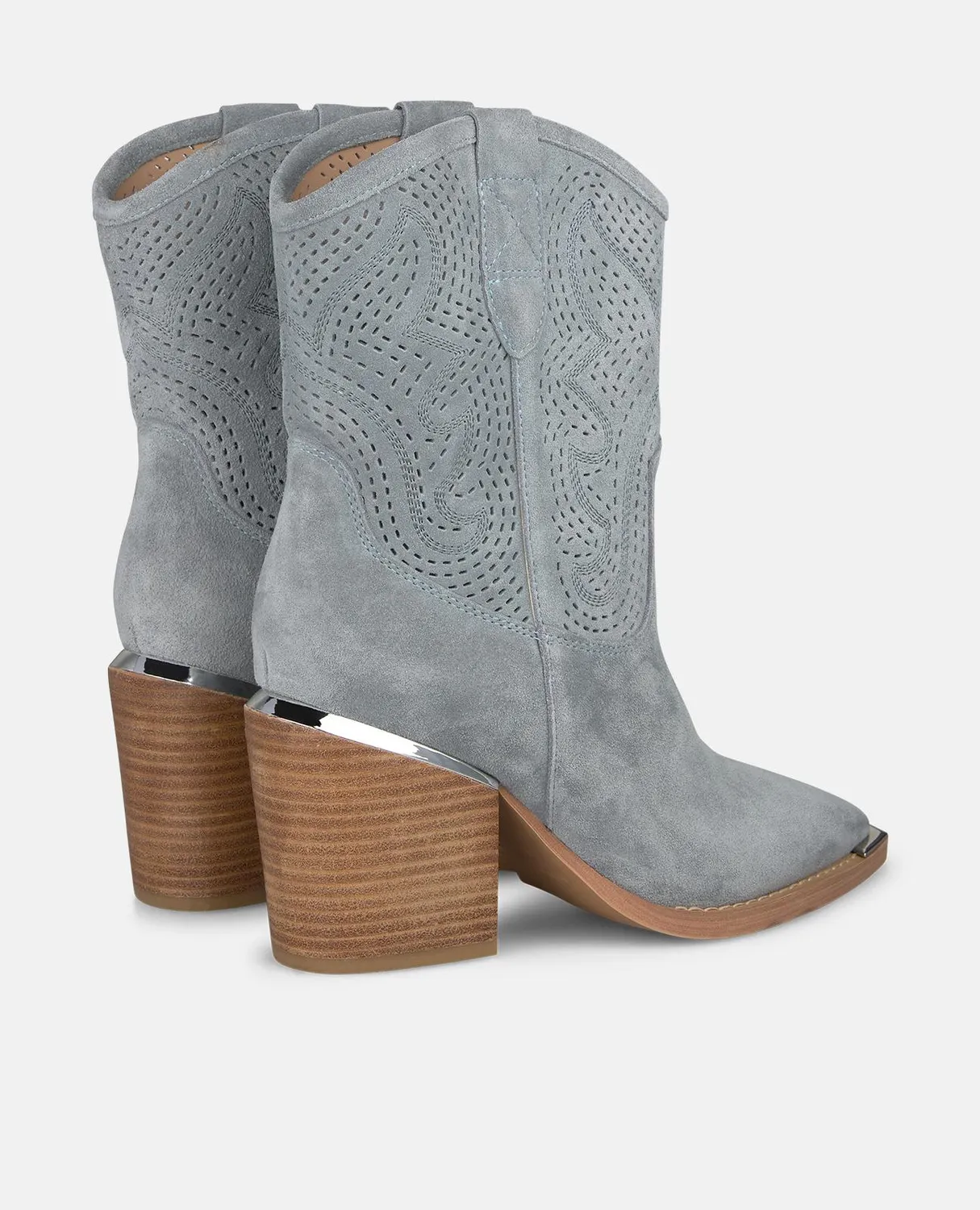 Alma en Pena V260104 bottines cowboy bleu jean cuir
