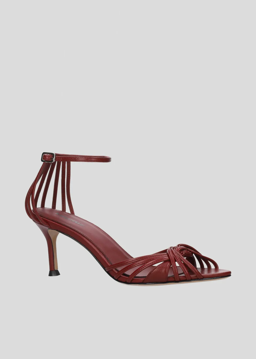 Lola Cruz Heura sandales talons bordeaux 6,5 cm
