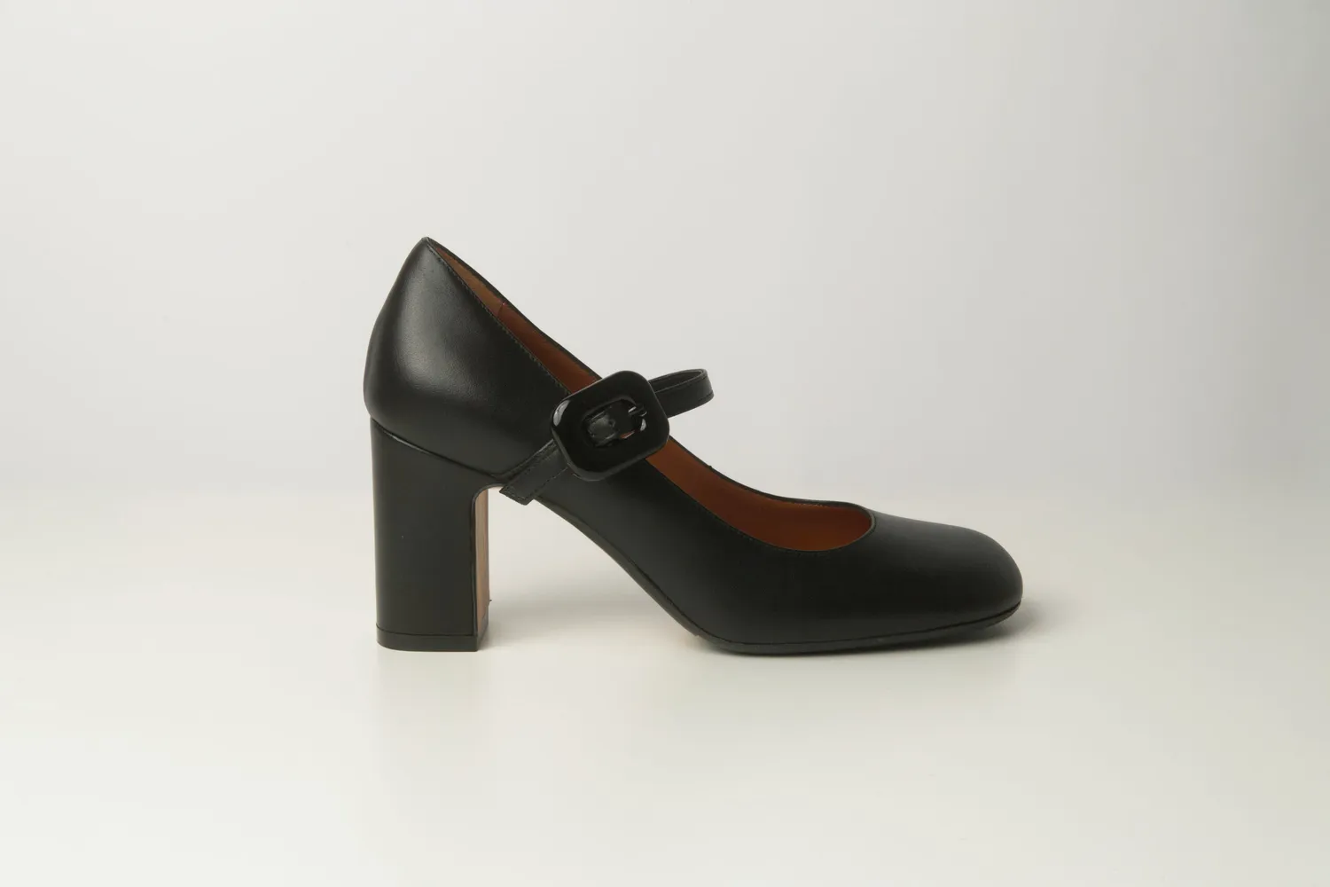 Matteo Pitti Mary Jane escarpins noirs à bride talon large