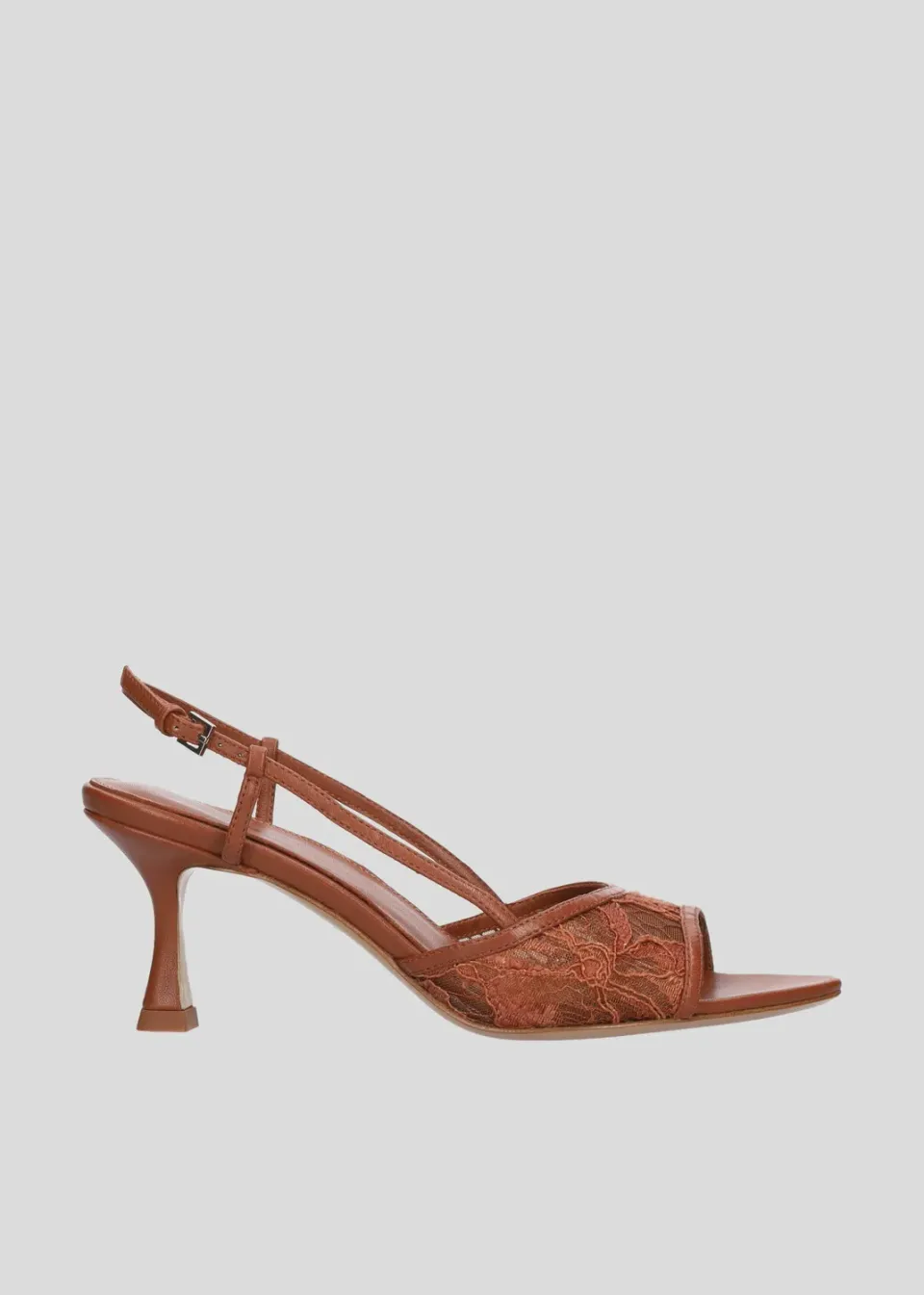 Lola Cruz Alberta 65 sandales à talon terracotta cuir