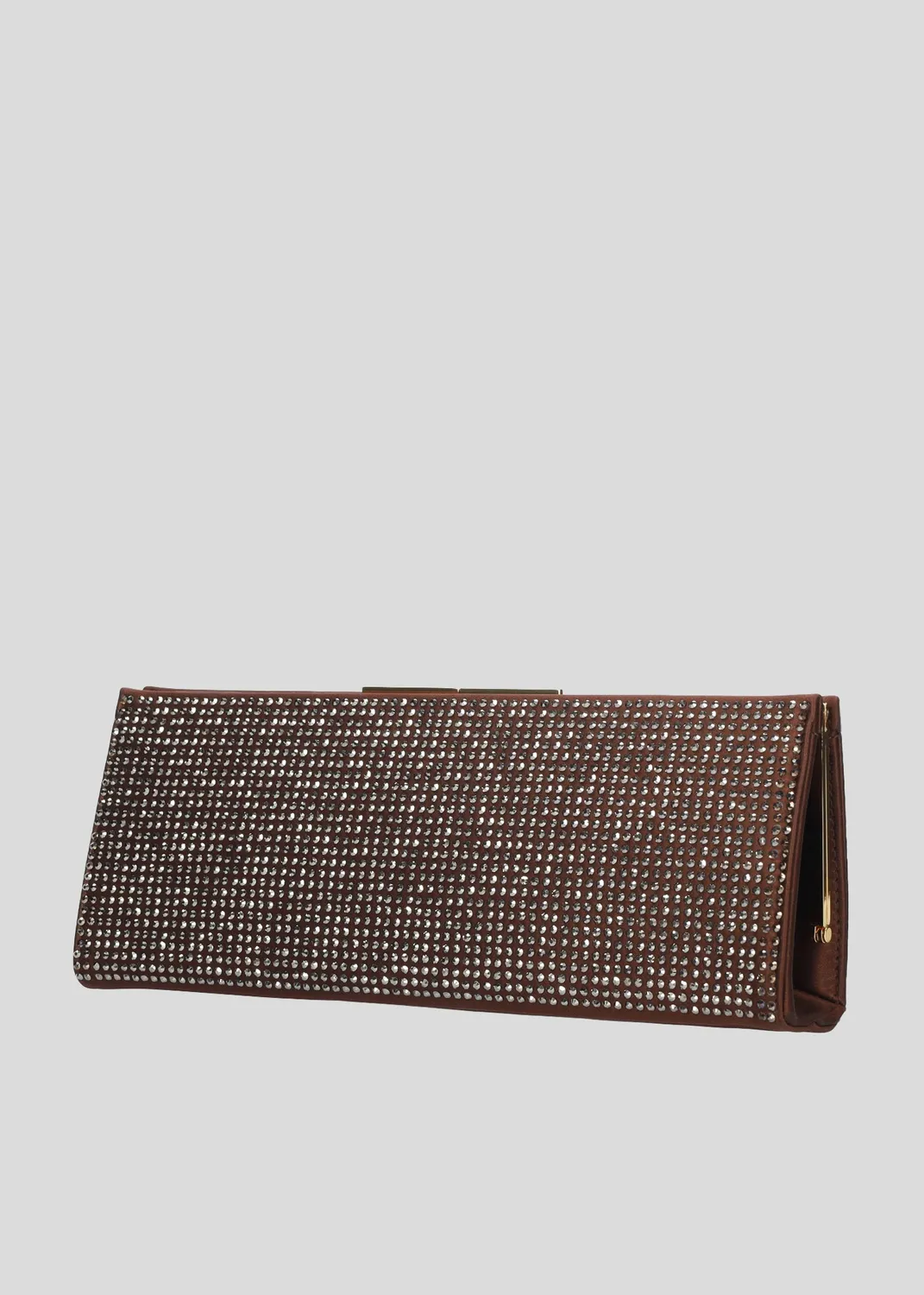 Lola Cruz Écla pochette marron cuir véritable