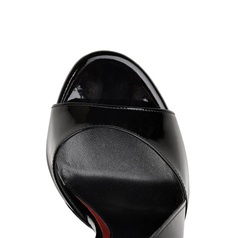 Maison Ernest Flavien 140 sandale noir cuir vernis