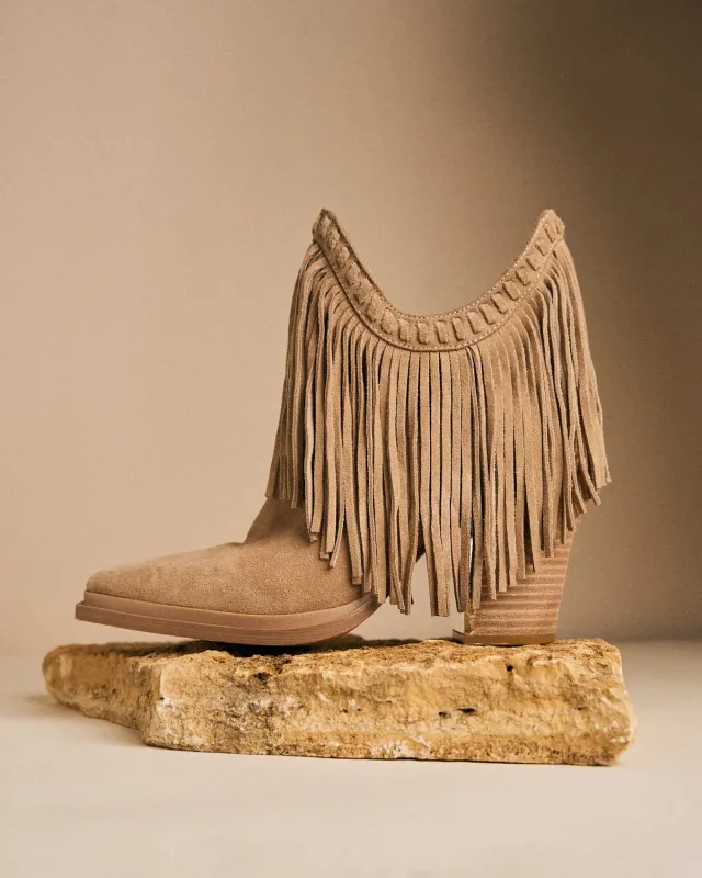 Alma en Pena I260786C bottines vison cuir talon 8,5 cm