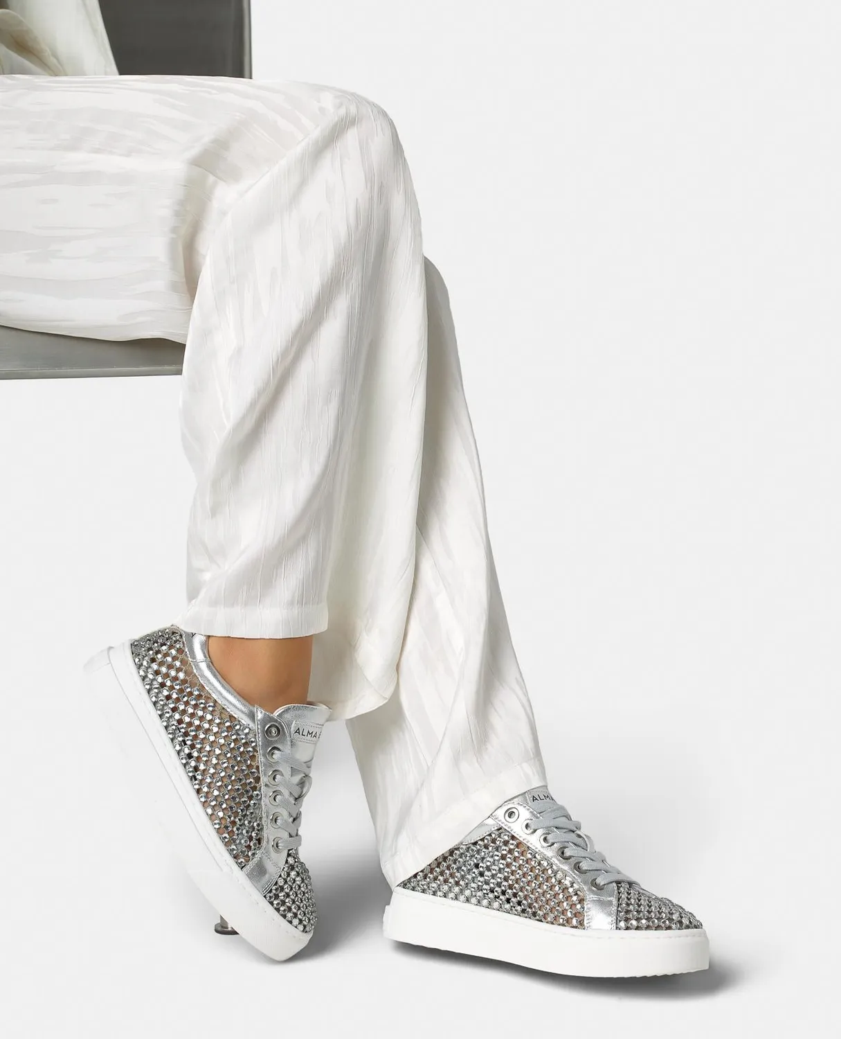 Alma en Pena V260460 sneakers argent plateforme 3,5 cm
