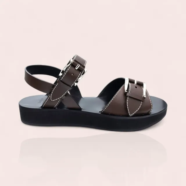Karine Arabian Tyler sandale cuir marron 25 mm