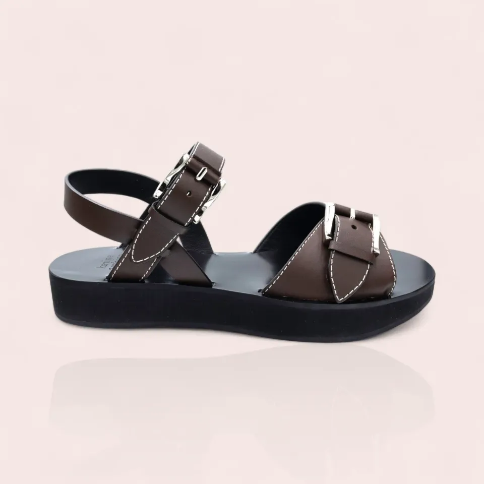 Karine Arabian Tyler sandale cuir marron 25 mm