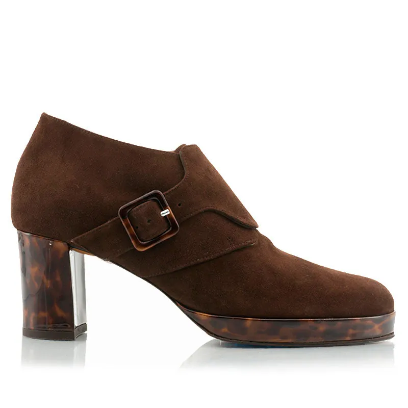 Bégum Paris Virginia bottine cuir marron écaille