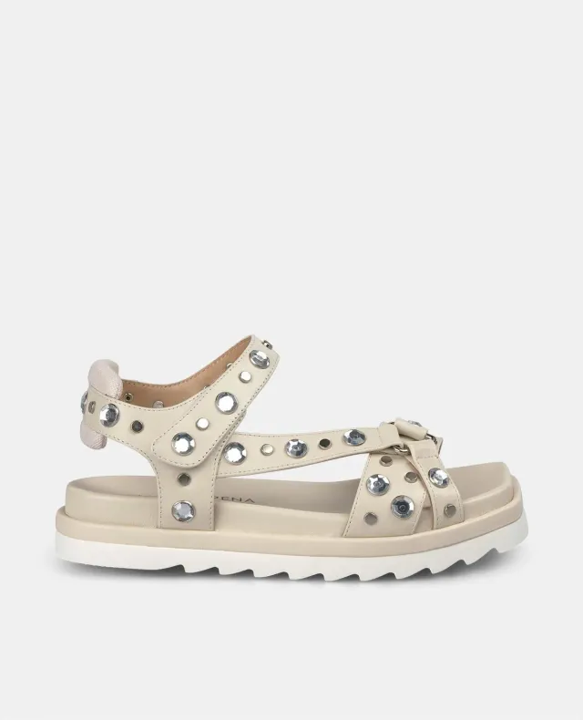 Alma en Pena V251802 sandales plates cuir blanc 2 cm