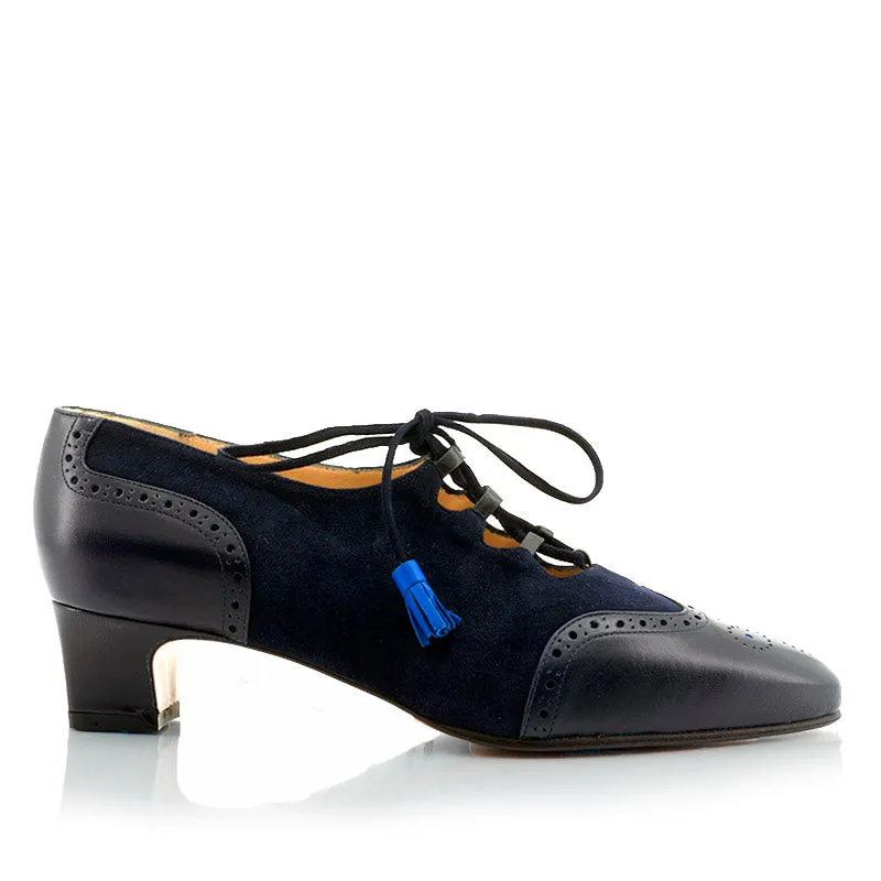 Bégum Paris Picasso derby marine velours talon 3,5 cm