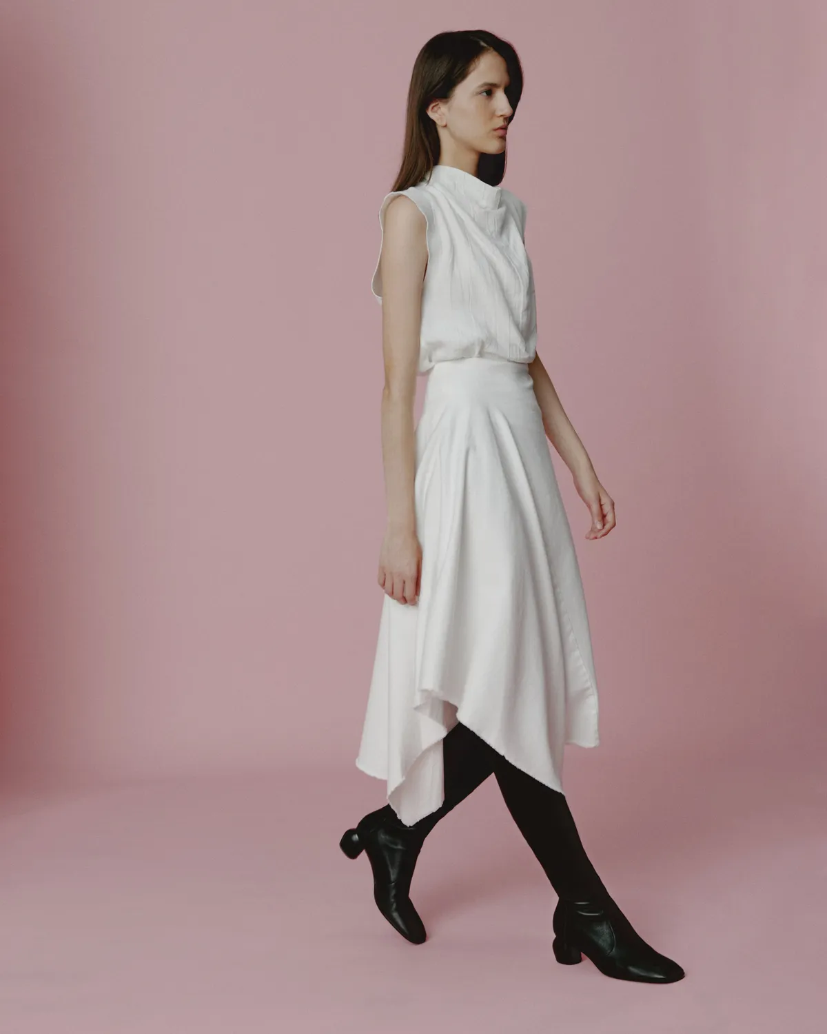 Mi/Mai Gae Low cuissardes cuir agneau noir talon 5 cm