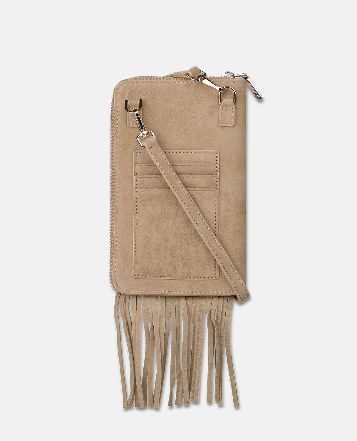 Alma en Pena V26WT017 sac portefeuille franges sable