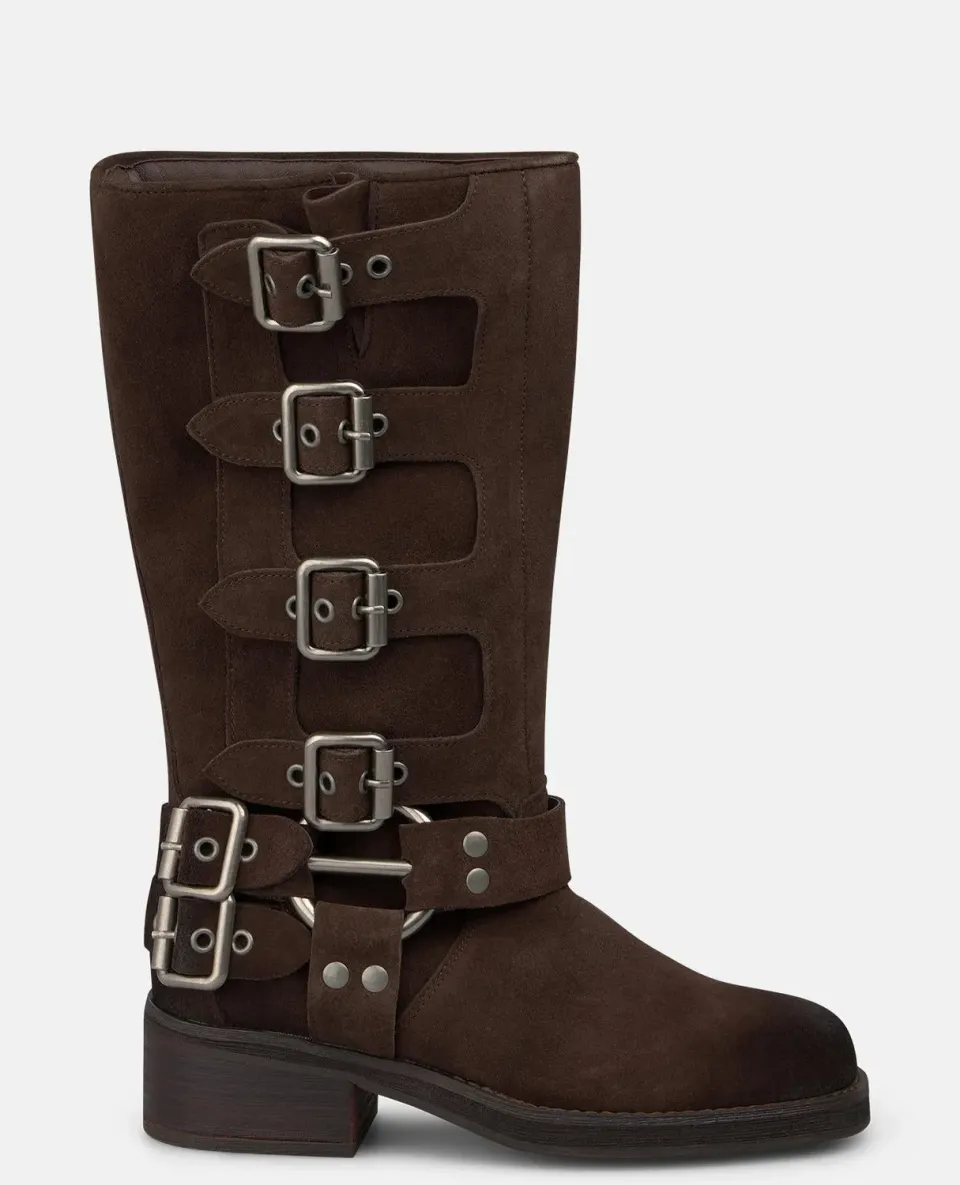 Alma en Pena I260830C bottes marron cuir talon 4,5 cm