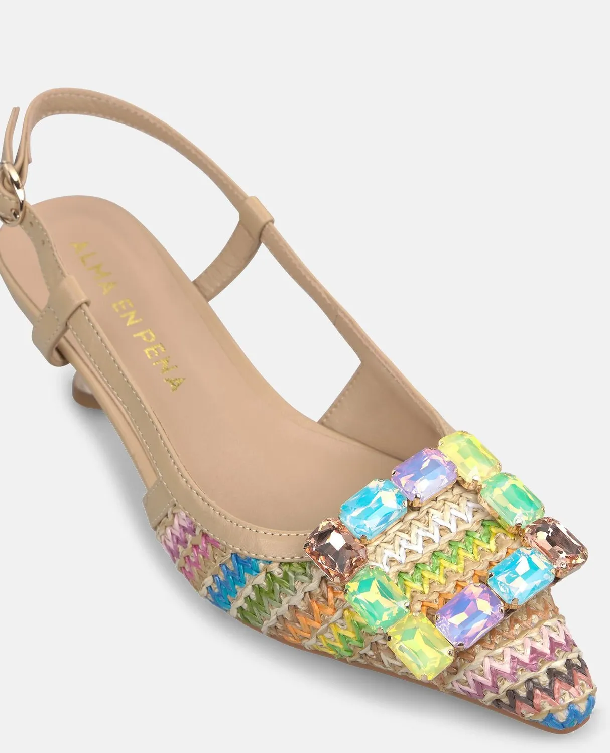 Alma en Pena V265201 escarpins rafia multi talon 4,5 cm
