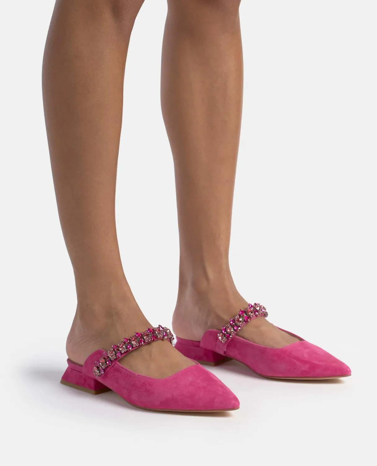 Alma en Pena V250491 mules fuchsia strass talon 2 cm