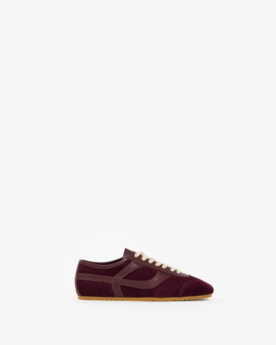 Mi/Mai Paola Burgundy baskets daim bordeaux