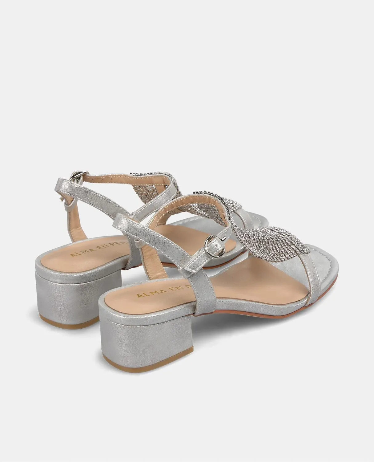 Alma en Pena V2550947 sandales argent strass talon 6 cm