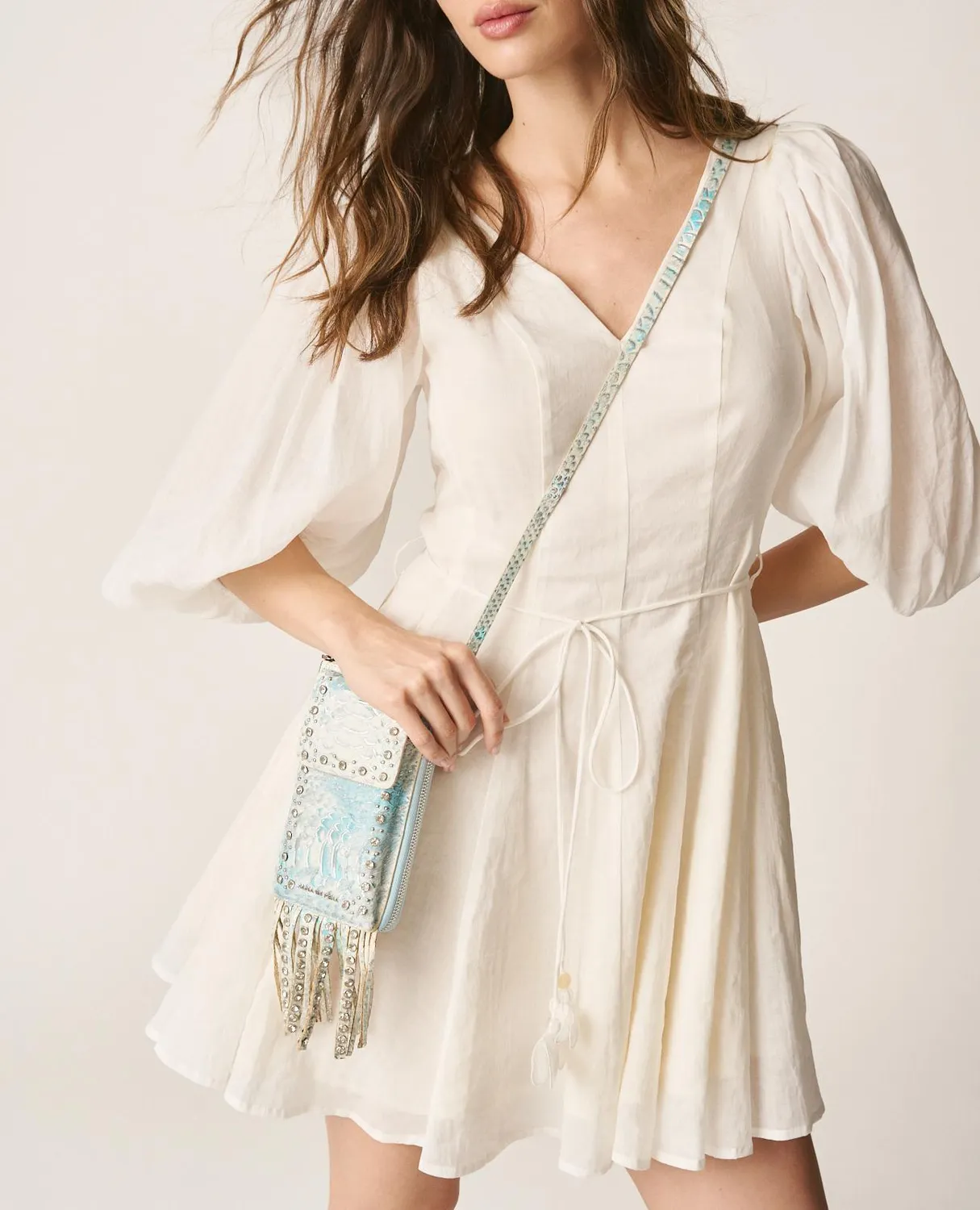 Alma en Pena V26WT016 sac portefeuille turquoise cuir