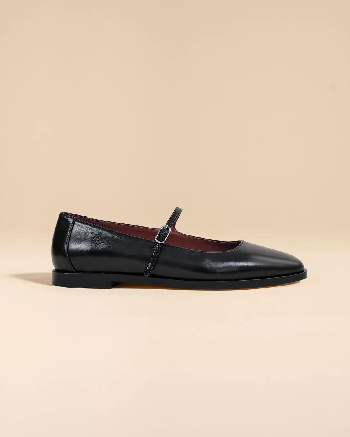 Mi/Mai Caruso Black ballerines noires cuir glossy