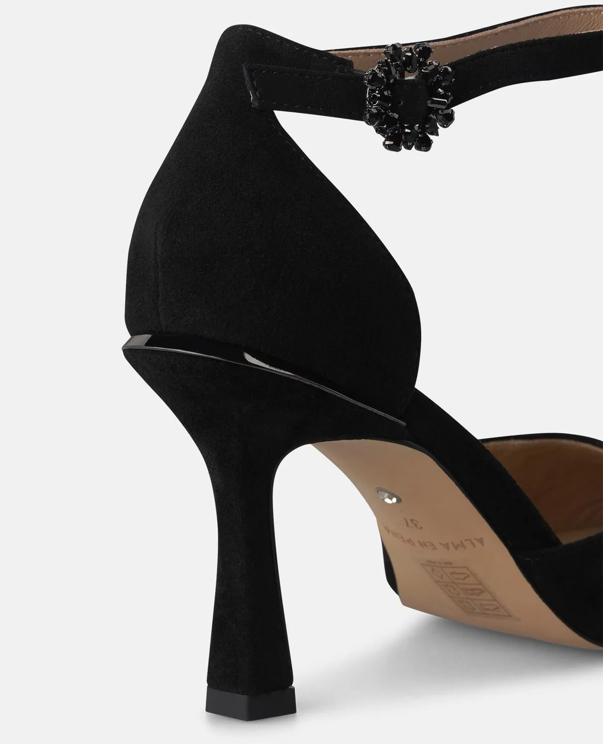 Alma en Pena I260243 escarpins suède noir talon 8 cm