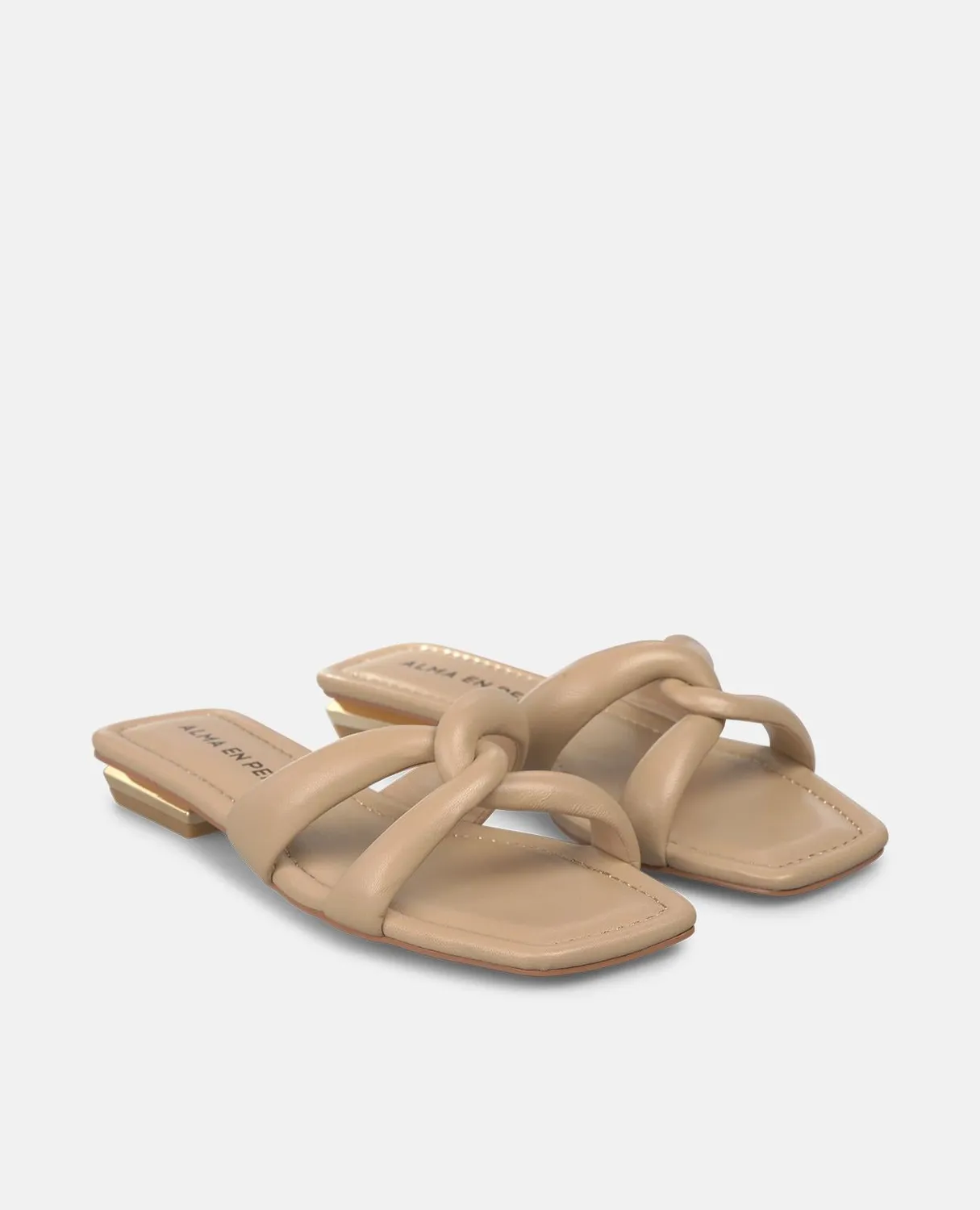 Alma en Pena V268608 sandales plates cuir sable
