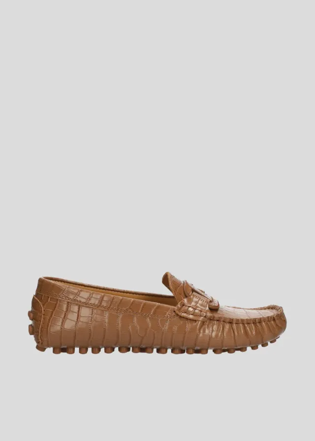 Lola Cruz Margarida Loafers mocassins cuir camel