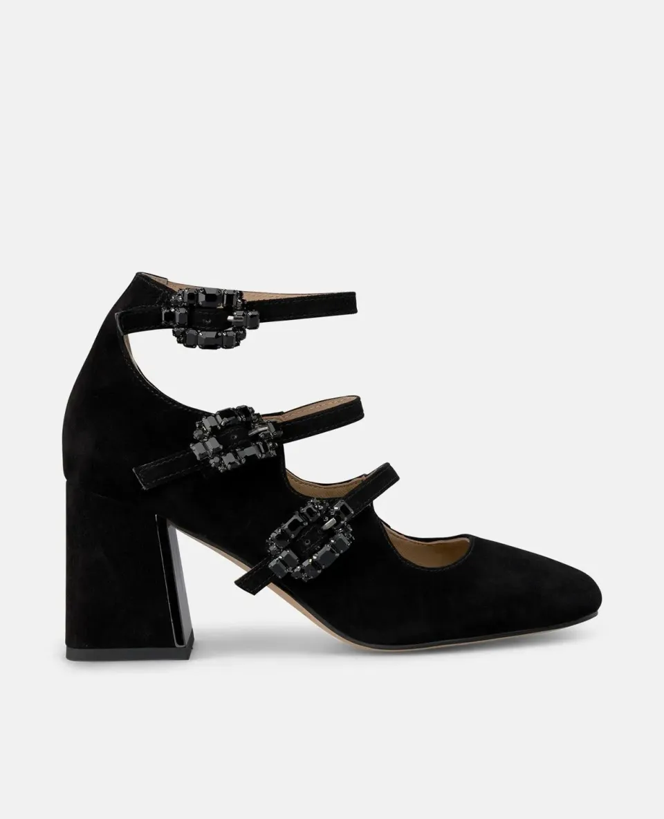 Alma en Pena I250301 escarpins noirs boucles bijou