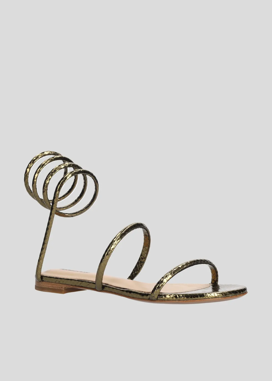 Lola Cruz Greta Flat sandales plates kaki