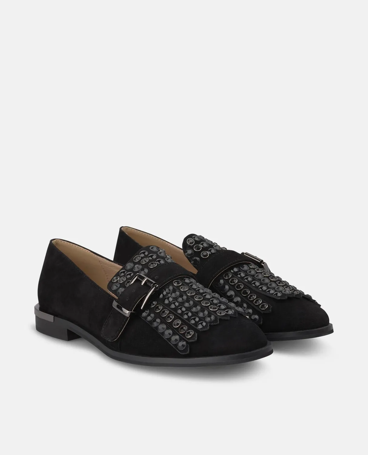 Alma en Pena I250205 mocassin noir clouté cuir