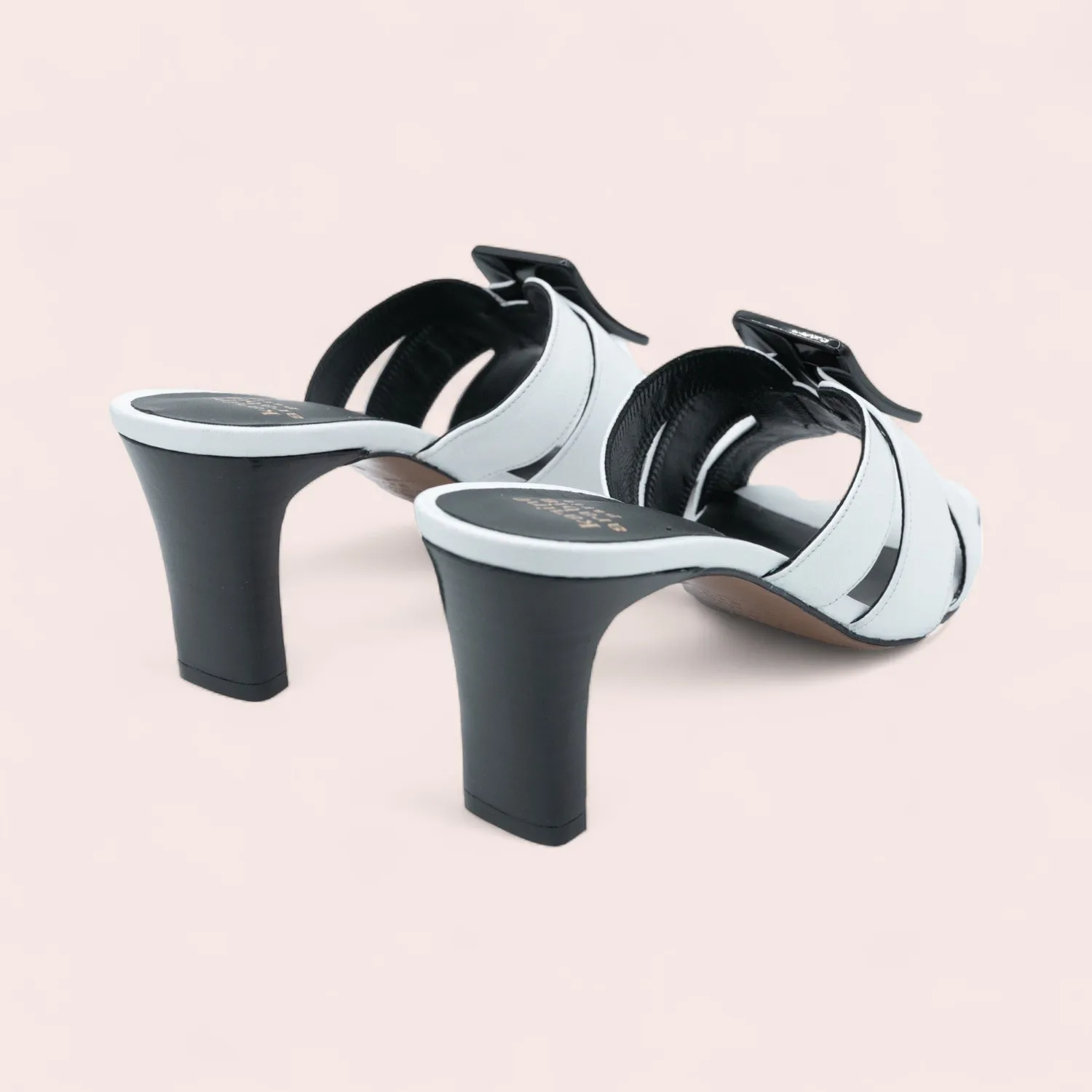 Karine Arabian Aven mule cuir blanc 41 talon 70 mm