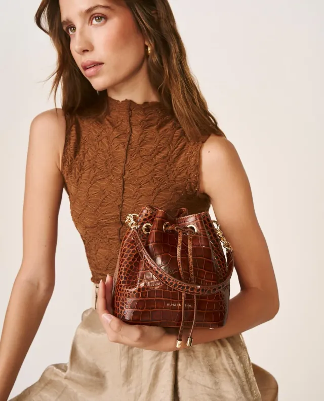 Alma en Pena Bombonera BG209 sac cuir camel