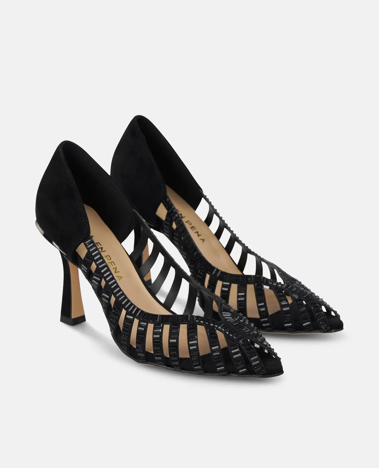 Alma en Pena I250404 escarpins miroir noir talon 9 cm