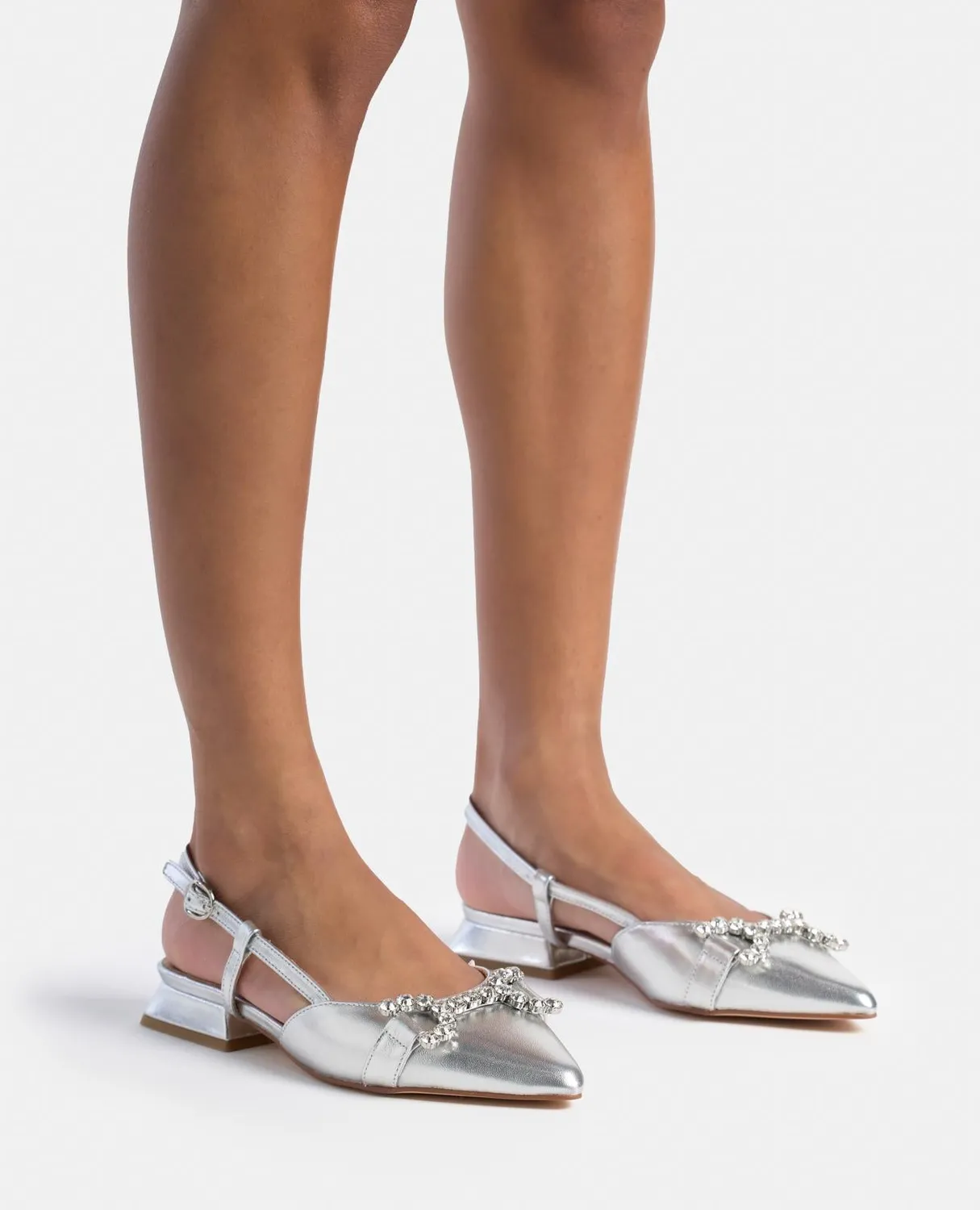 Alma en Pena V250489 ballerines argentées cuir