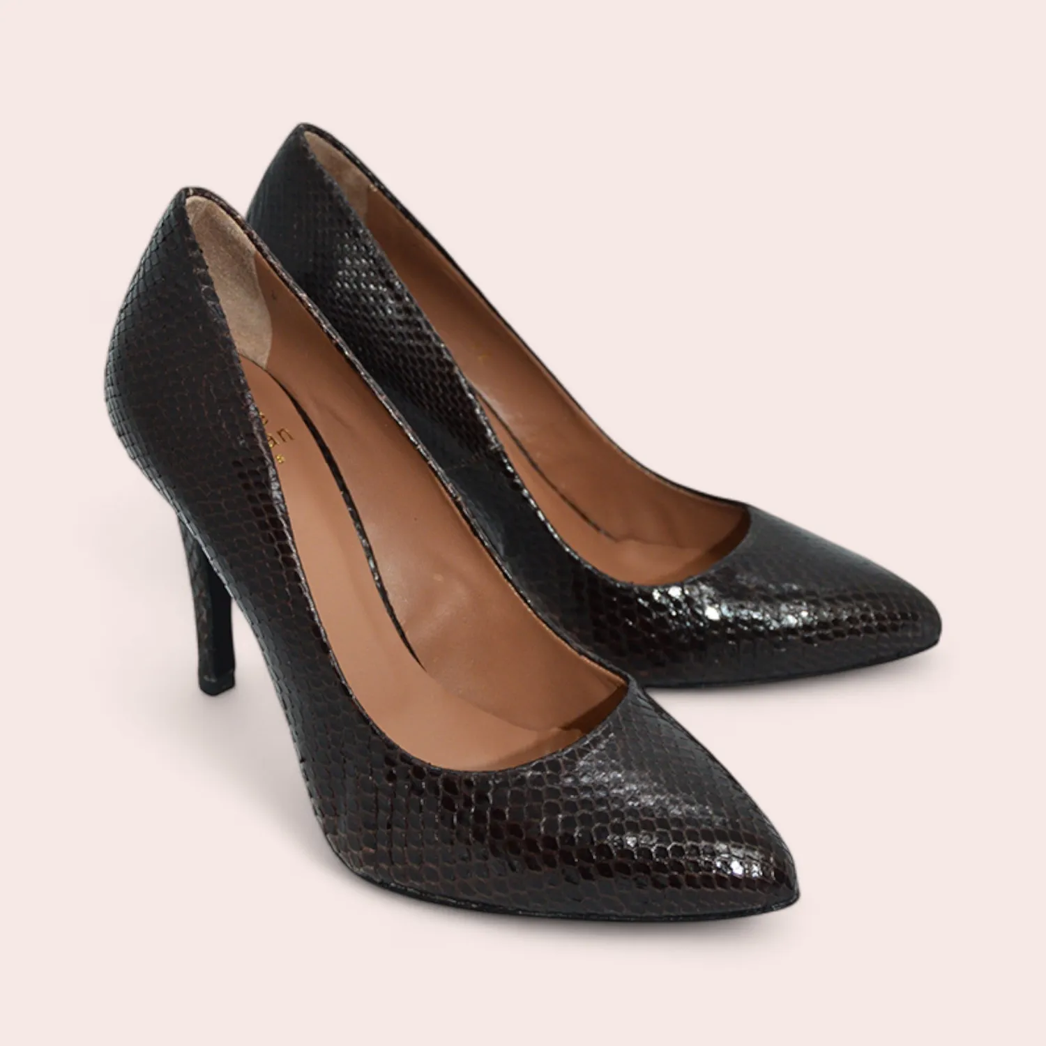 Karine Arabian Pump escarpins python marron 39 talon 10 cm
